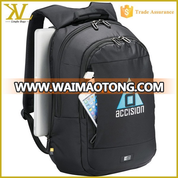 China BSCI Supplier Black color 17 inch Laptop Backpack, waterproof backpack laptop bags